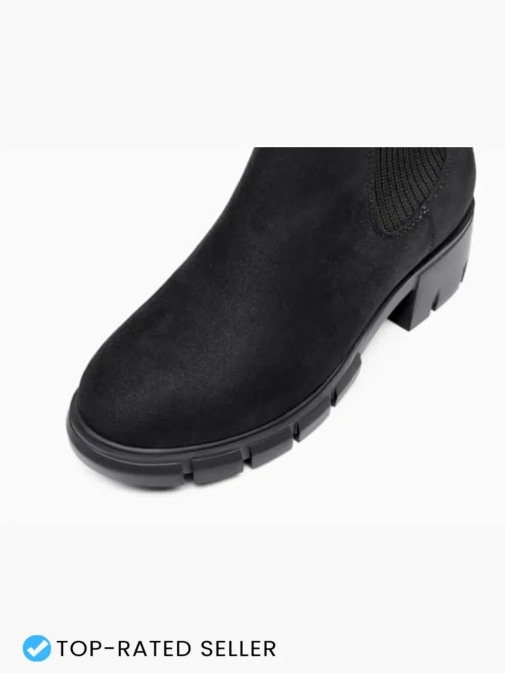 Chunky Platform Ankle Boots Chelsea Lug Sole Non-Slip Combat Booties